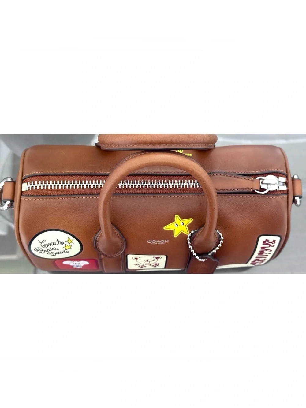 Coach | Brain Dead Compass Bag 25 With Patches, AMBER BROWN